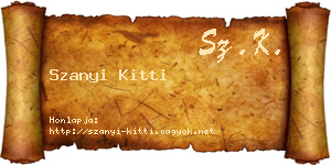 Szanyi Kitti névjegykártya